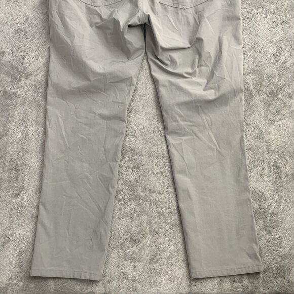 Vuori Meta Pants Mens 32x27 Gray Performance Golf Zip Pocket Stretch Slim Casual - Picture 16 of 16